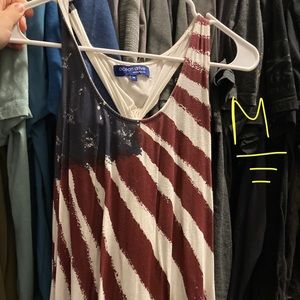 American Flag racer back tank top size Medium